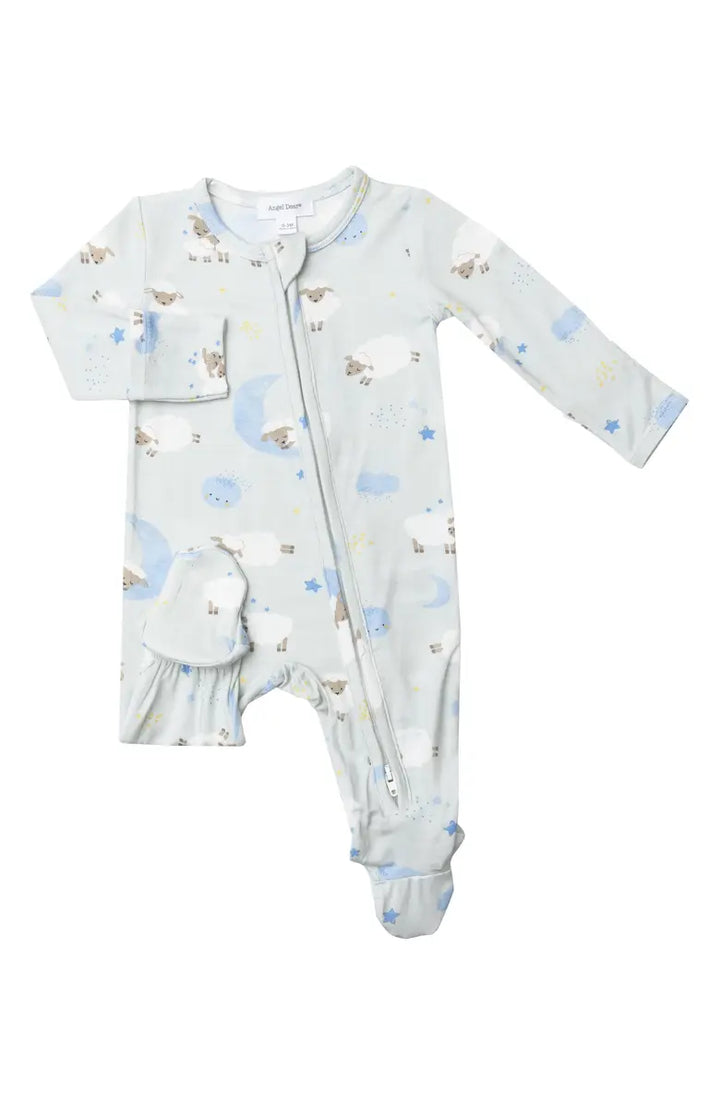 Angel Dear - 3-6M Bamboo 2-Way Zippered Footie - Pitter Patter Boutique