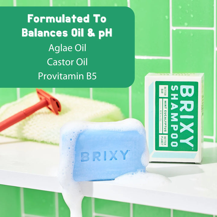 BRIXY - Balance Shampoo Bar - Mint Eucalyptus