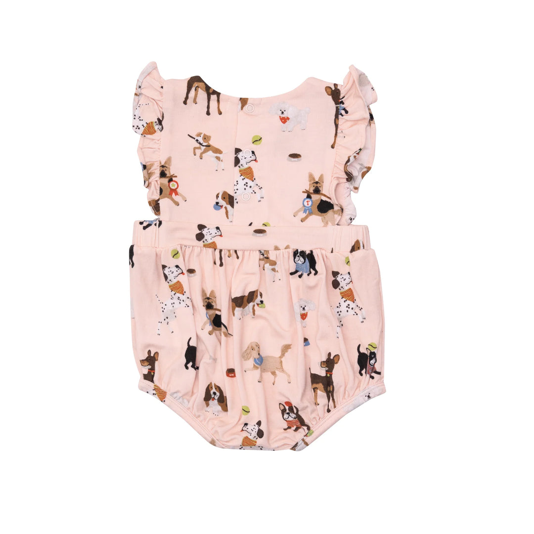 Angel Dear - Bamboo Ruffle Sunsuit - Pitter Patter Boutique