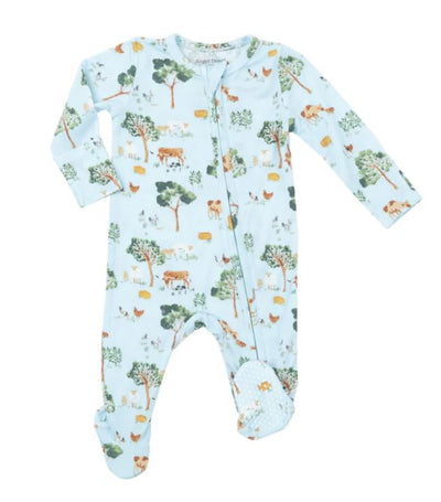 Angel Dear - Bamboo 2-way Zippered Footies (12-18m & 18-24m)