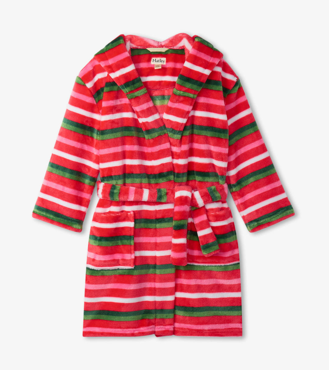 Hatley - Holiday Stripe Kids' Fleece Robe - Pitter Patter Boutique