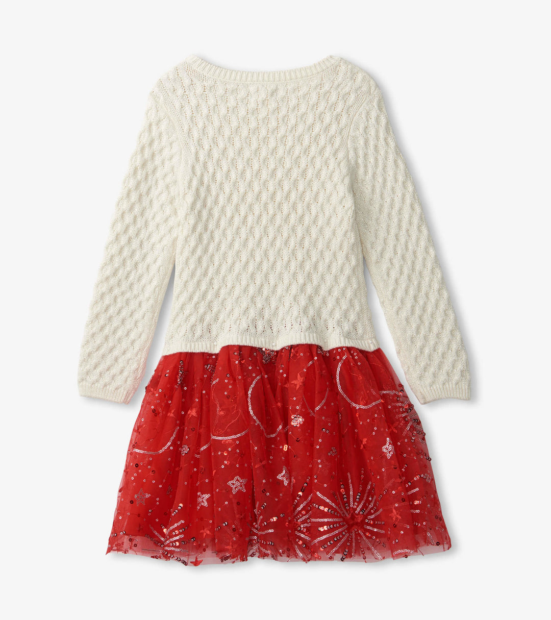 Hatley - Red Sparkle Sweater Tulle Dress - Pitter Patter Boutique