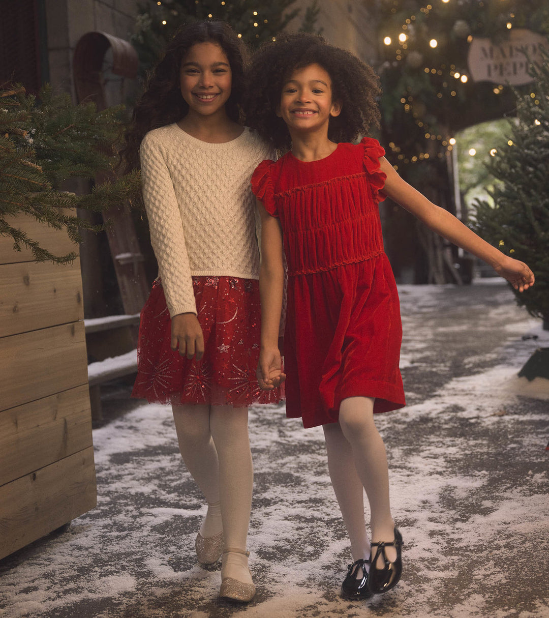 Hatley - Red Sparkle Sweater Tulle Dress - Pitter Patter Boutique