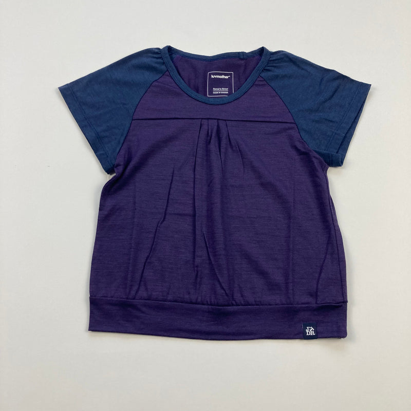 Luv Mother - Short Sleeve Merino Wool Shirt - Pitter Patter Boutique