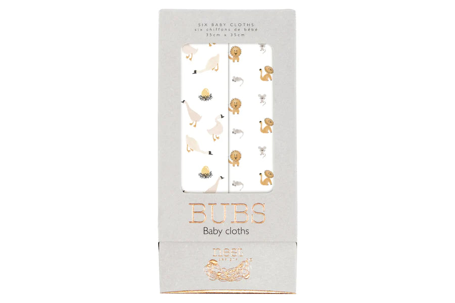 Nest Designs - 6 Pack Baby Washcloths - Pitter Patter Boutique