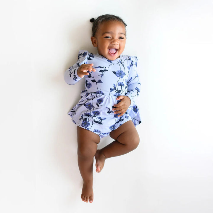 Kyte Baby Petunia Long Sleeve Twirl Bodysuit Dress