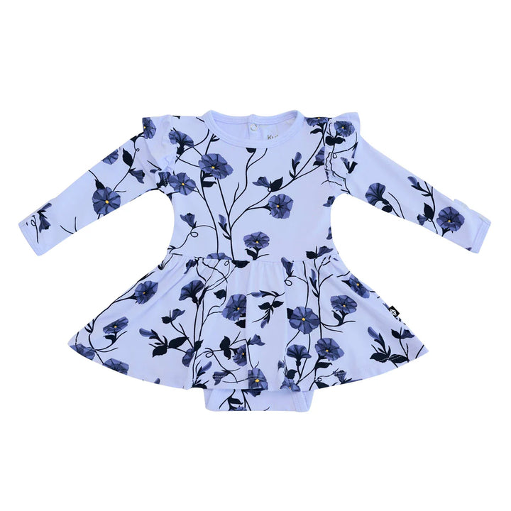 Kyte Baby Petunia Long Sleeve Twirl Bodysuit Dress