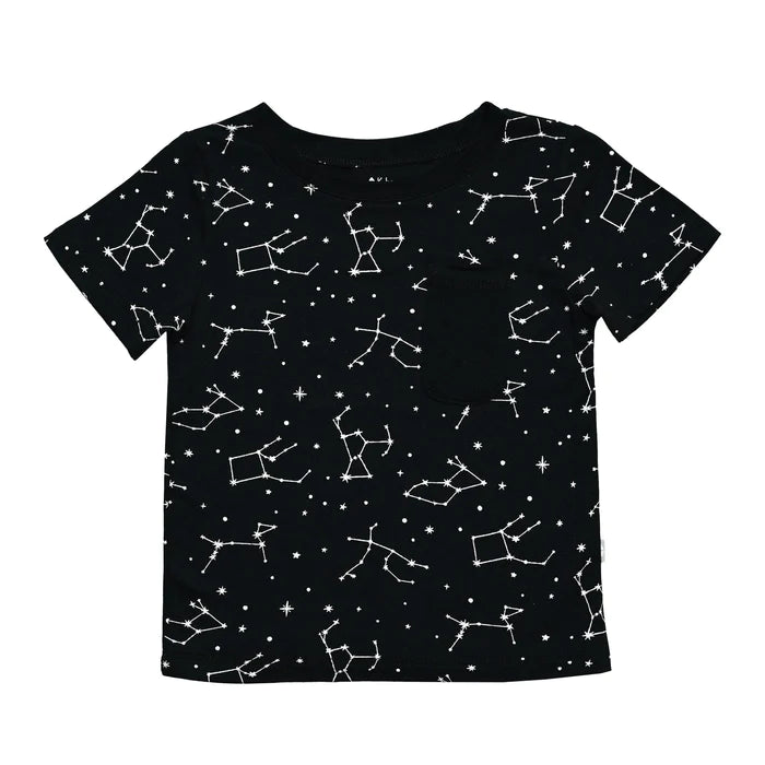 Kyte Baby Short Sleeve Unisex Toddler Tee - Midnight Rainbow Heart Kyte Baby Short Sleeve Unisex Toddler Tee - Midnight Rainbow Heart
