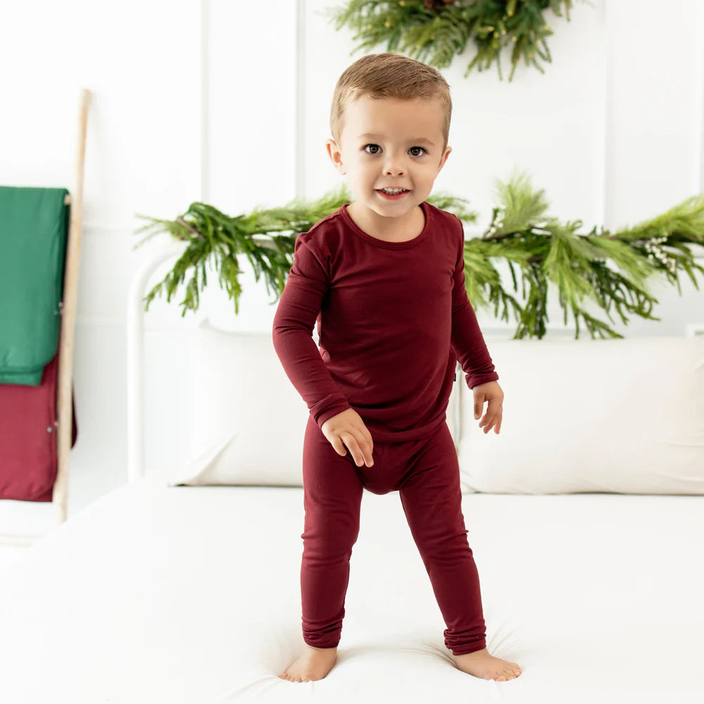 Kyte Baby Long Sleeve Pajamas Set - Burgundy Kyte Baby Long Sleeve Pajamas Set - Burgundy