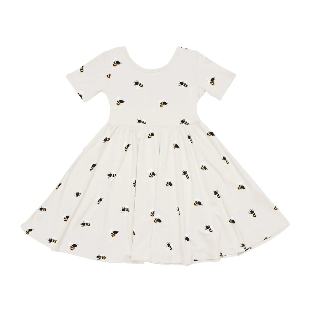 Kyte Baby - Short Sleeve Bamboo Twirl Dress (Size 12-18m to 3T)