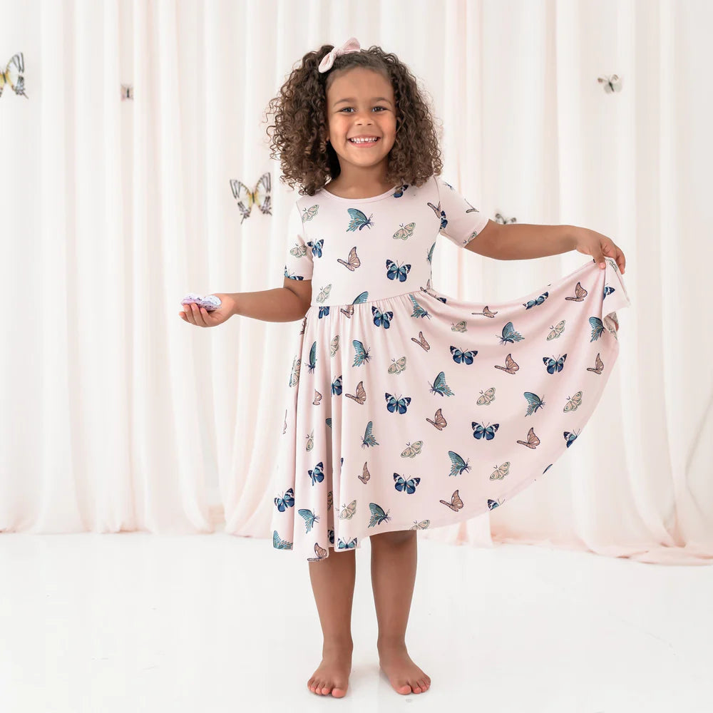 Kyte Baby - Short Sleeve Bamboo Twirl Dress (Size 12-18m to 3T)