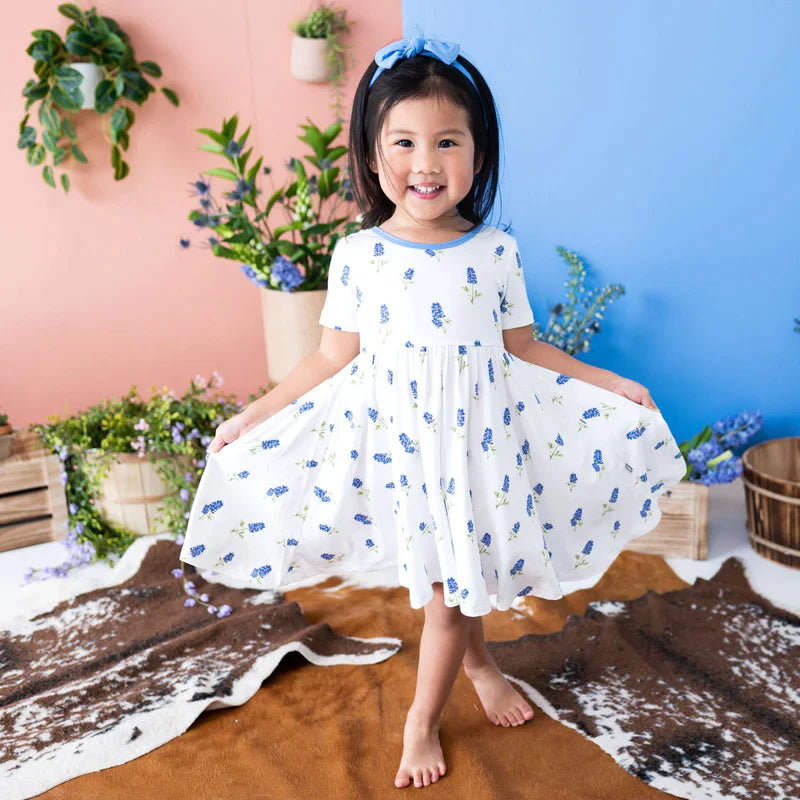 Kyte Baby - Short Sleeve Bamboo Twirl Dress (Size 4-7) - Pitter Patter Boutique