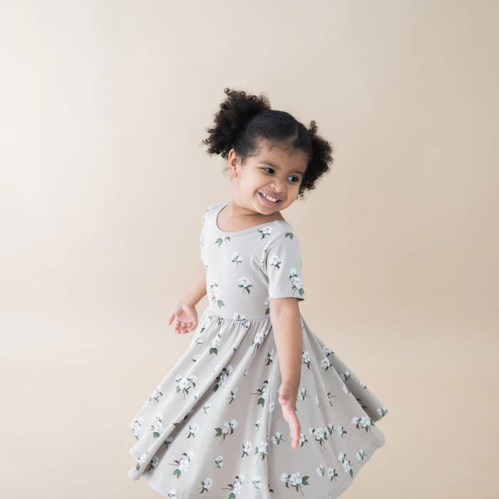 Kyte Baby - Short Sleeve Bamboo Twirl Dress (Size 12-18m to 3T) - Pitter Patter Boutique