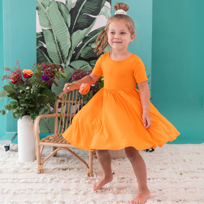 Kyte Baby - Short Sleeve Bamboo Twirl Dress (Size 12-18m to 3T) - Pitter Patter Boutique