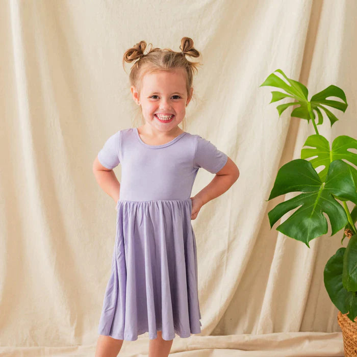 Kyte Baby - Short Sleeve Bamboo Twirl Dress (Size 4-7) - Pitter Patter Boutique