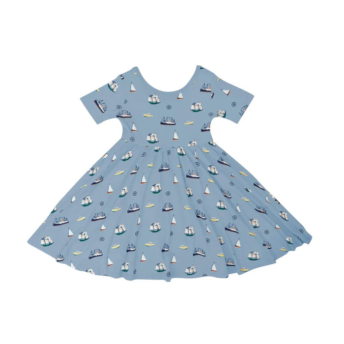 Kyte Baby - Short Sleeve Bamboo Twirl Dress (Size 4 & 5)