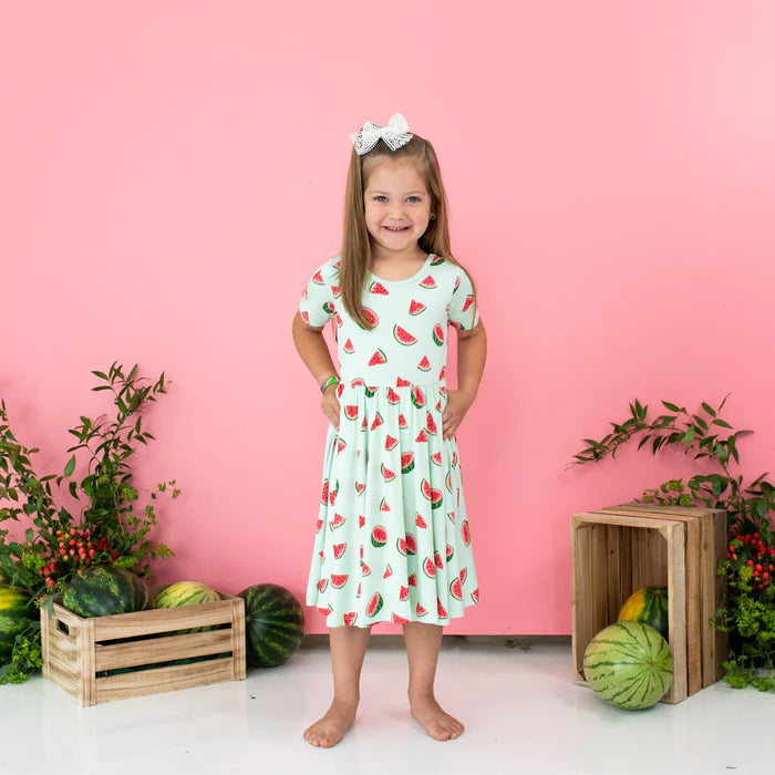 Kyte Baby - Short Sleeve Bamboo Twirl Dress (Size 4-7)