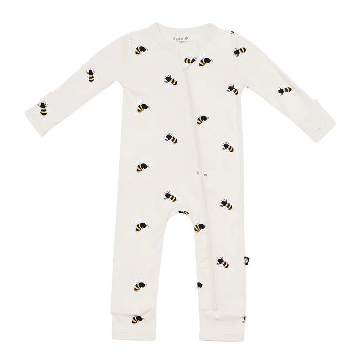 Kyte Baby Zippered Bamboo Romper in Bee Mine