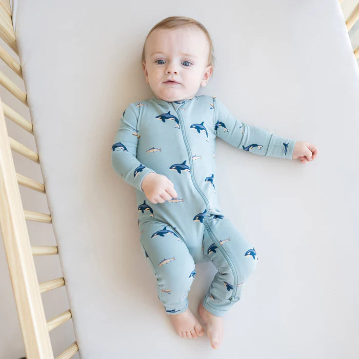 Kyte Baby - Bamboo Zippered Romper (Coastline)