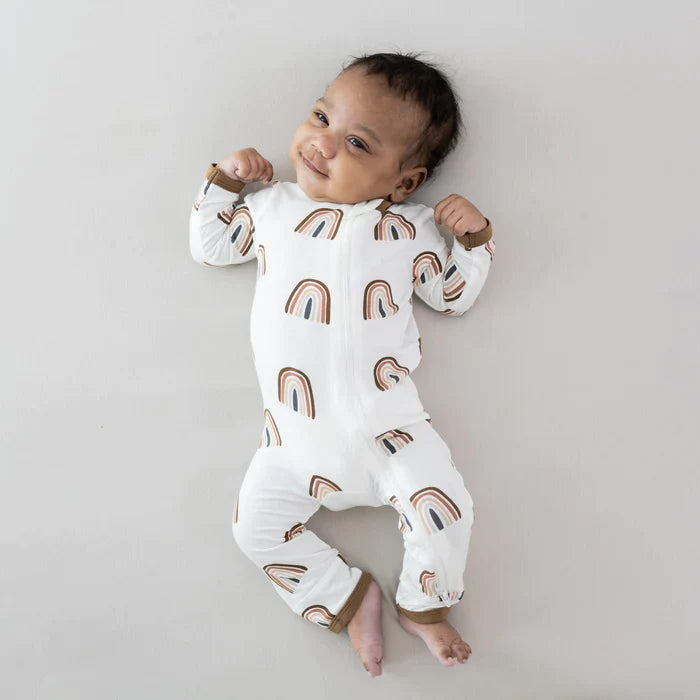 Kyte Baby - Bamboo Zippered Romper (Coffee Rainbow)