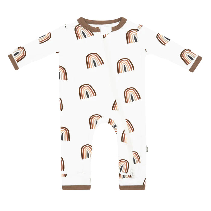 Kyte Baby - Bamboo Zippered Romper (Coffee Rainbow)