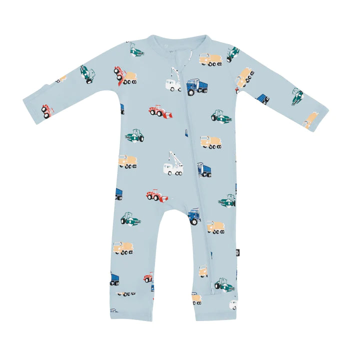 Kyte Baby - Bamboo Zippered Romper (Construction)