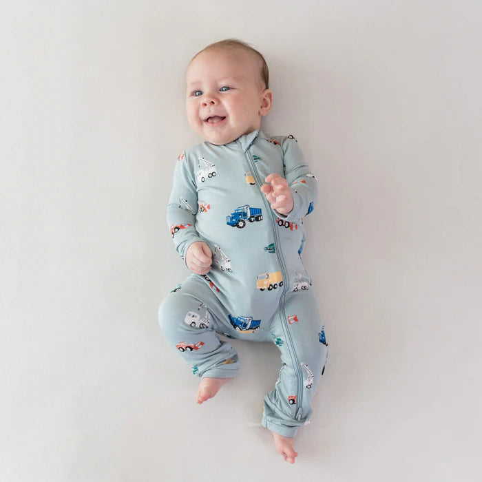 Kyte Baby - Bamboo Zippered Romper (Construction)