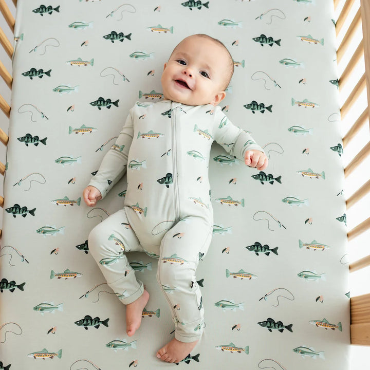 Kyte Baby Fishing Zippered Bamboo Romper
