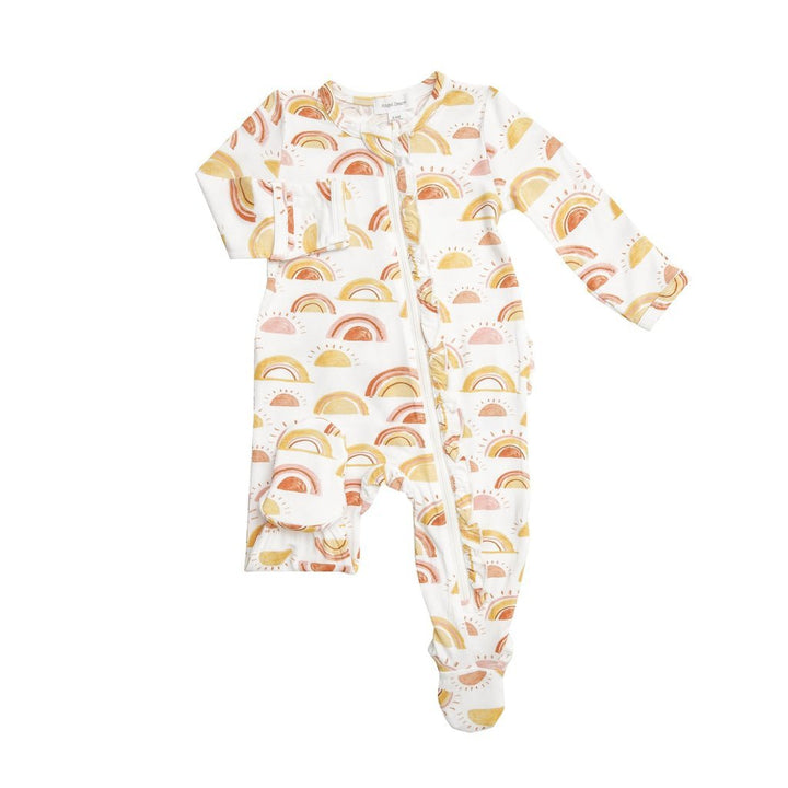 Angel Dear - 3-6M Bamboo 2-Way Zippered Footie - Pitter Patter Boutique