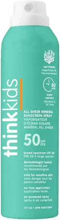 Think Sun - Think Kids All Sheer Mineral Sunscreen Spray SPF 50+ (6oz/177mL)