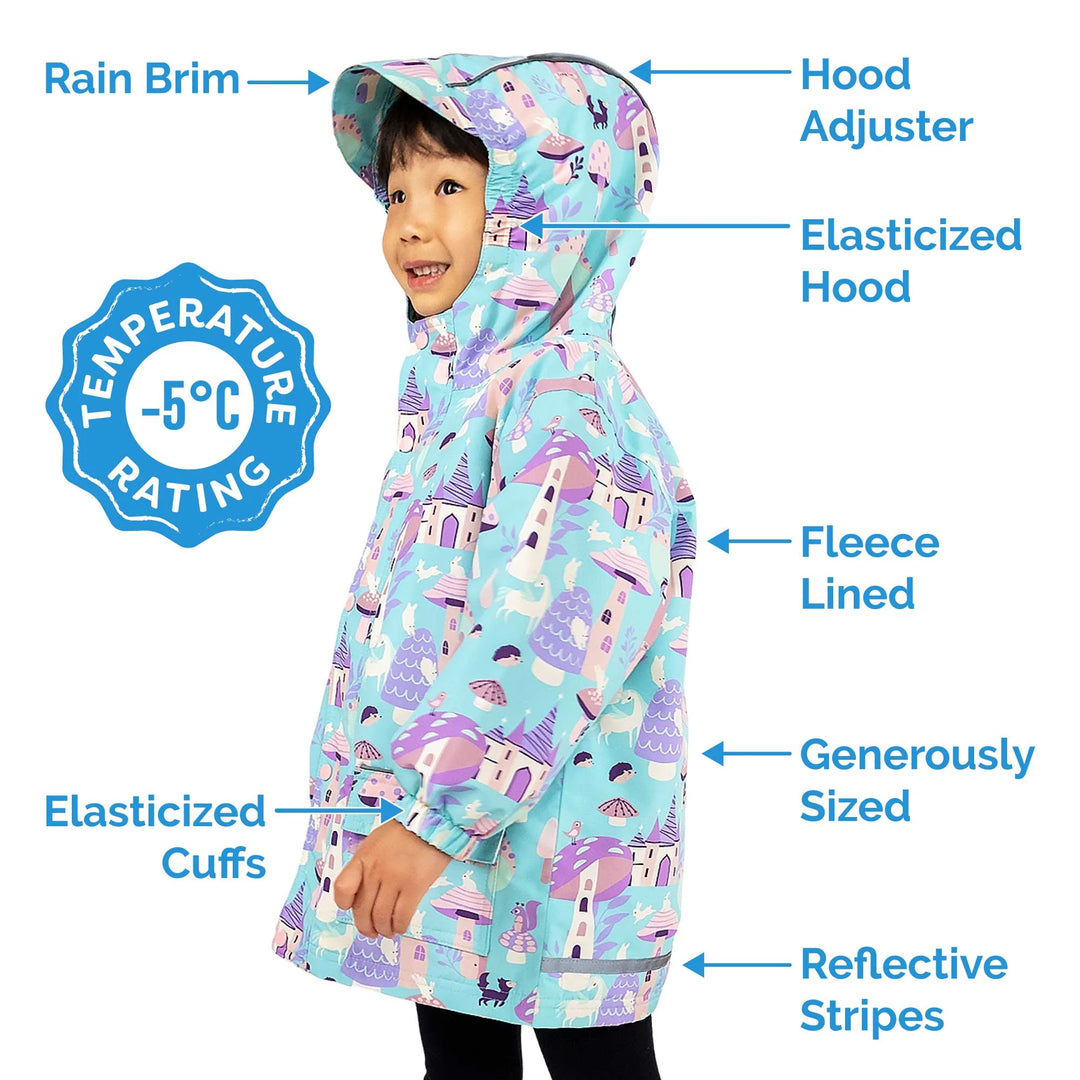 Jan & Jul - Cozy Fleece Lined Kids Rain Jacket