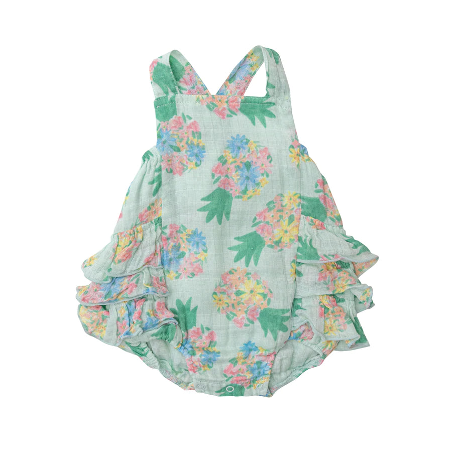 Angel Dear - Muslin Ruffle Sunsuit - Pitter Patter Boutique