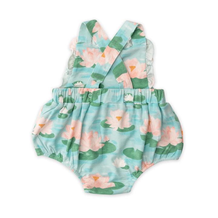 Angel Dear - Bamboo Ruffle Bib Sunsuit - Pitter Patter Boutique