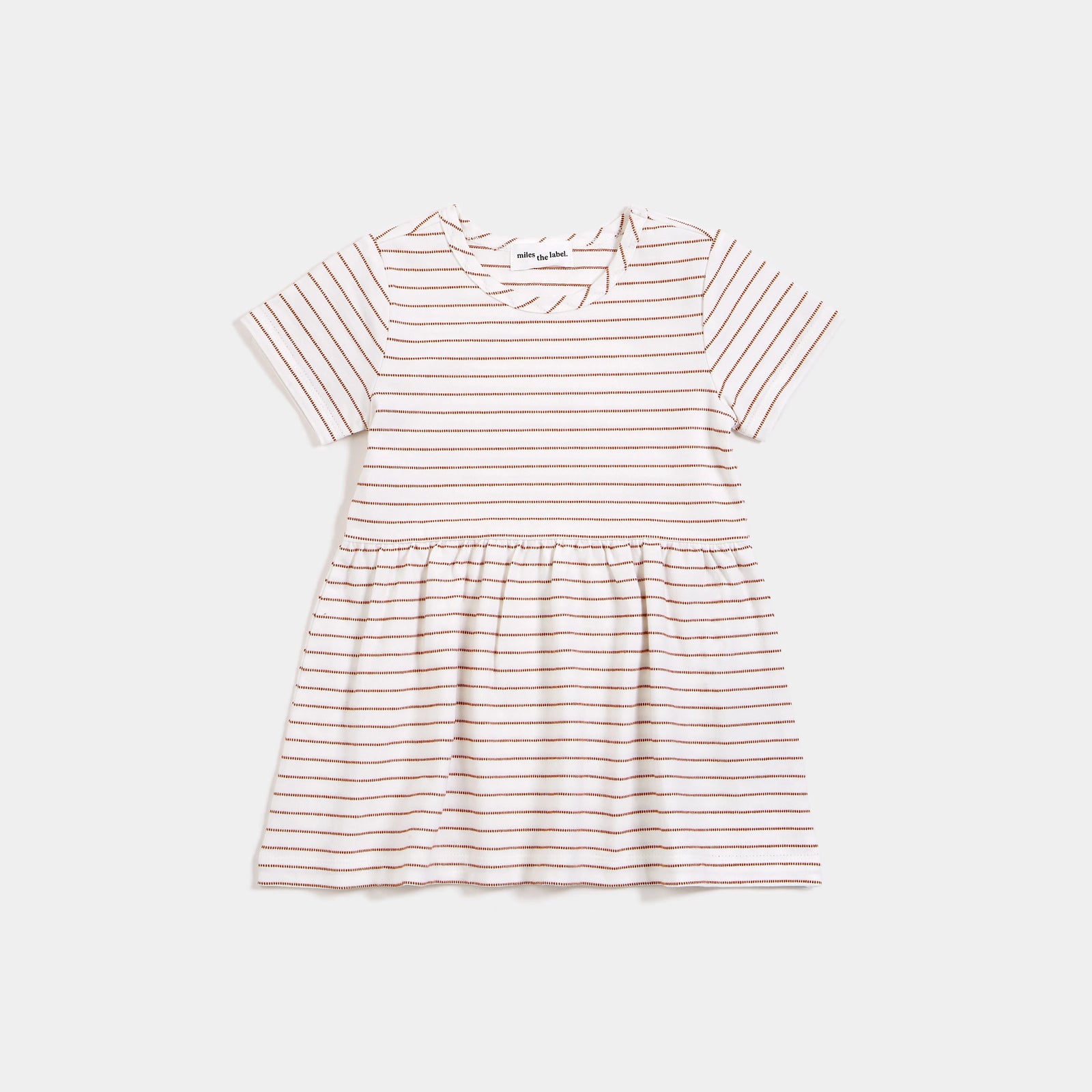 Sandstone Dobby Striped Baby Girl's Jersey Dress - Pitter Patter Boutique