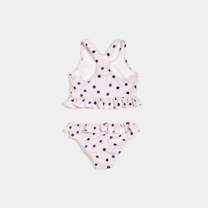 Miles the Label - Polka Dot Print on Lavender Ruffle-trimmed Tankini - Pitter Patter Boutique