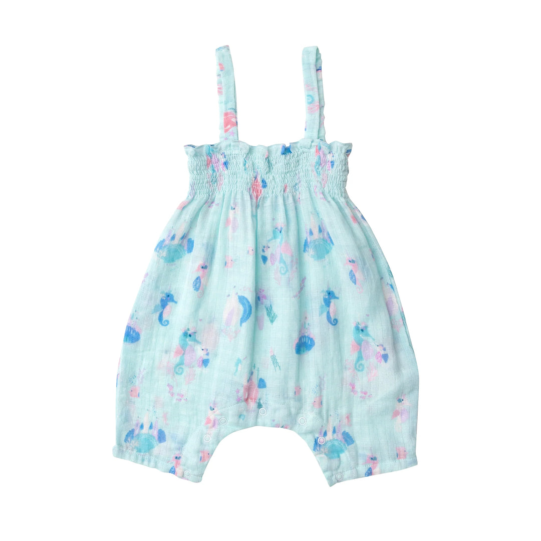 Angel Dear - Muslin Smocked Romper - Pitter Patter Boutique