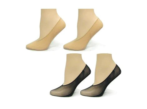 Women's "Nylon Sheer" Hidden Liner Socks - 2 pk - Pitter Patter Boutique