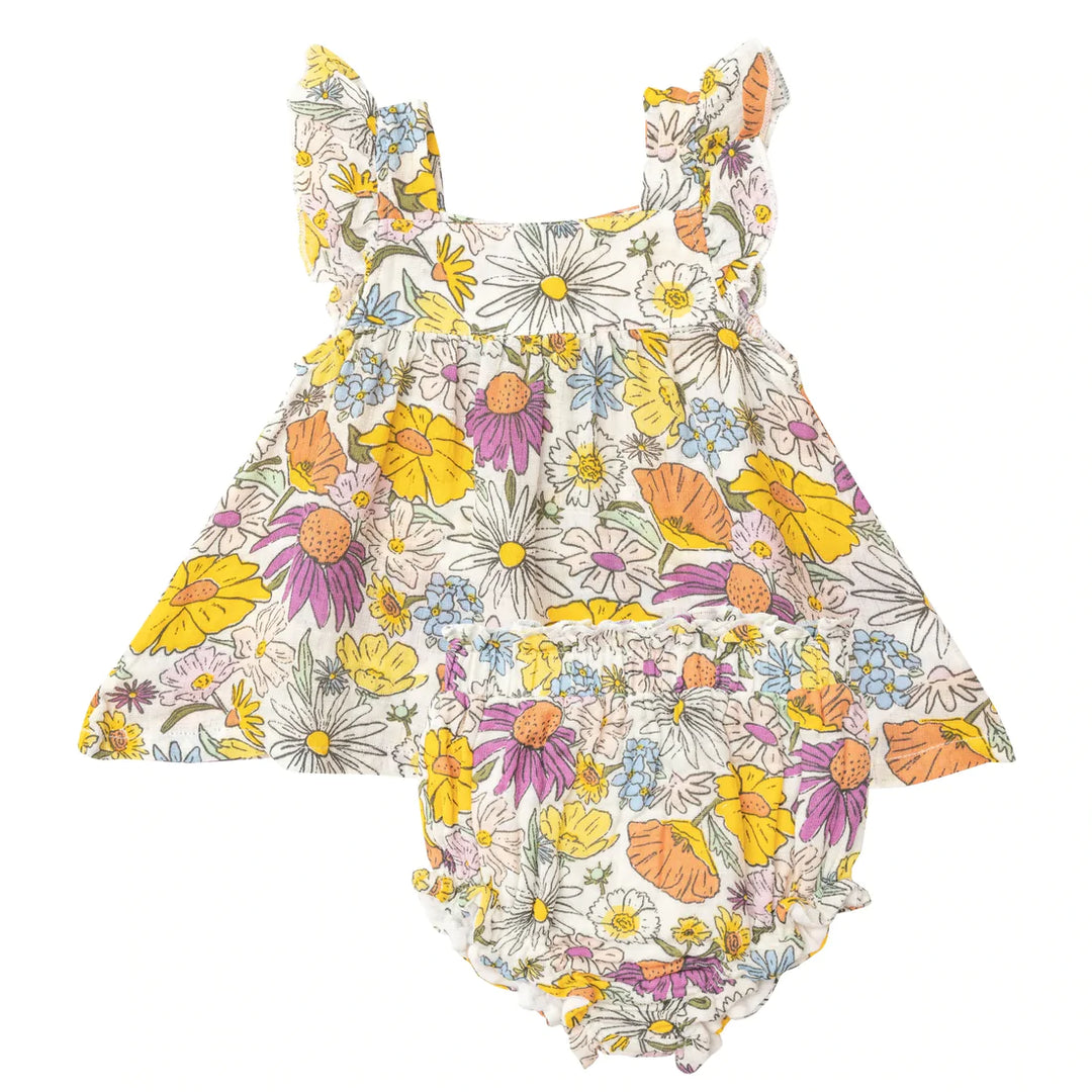 Angel Dear - Baby Pinafore Top & Bloomer Set - Pitter Patter Boutique