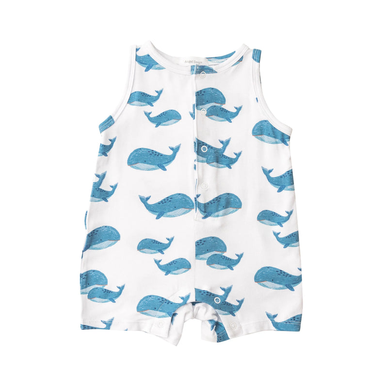 Angel Dear - Whales - Shortie Romper