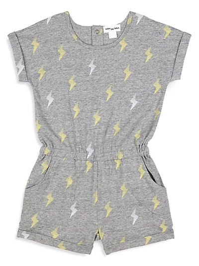 Lightning-Print Romper - Pitter Patter Boutique