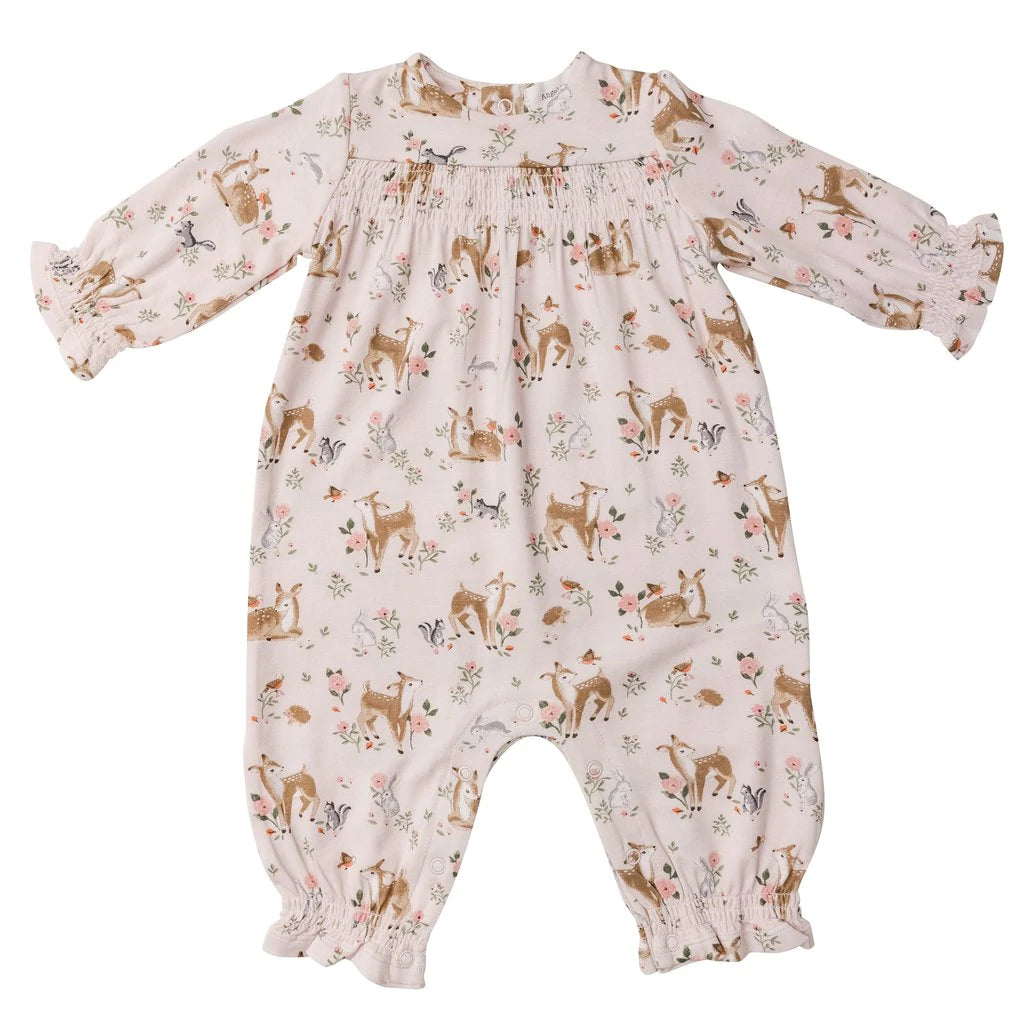 Angel Dear Smocked Romper - Pitter Patter Boutique