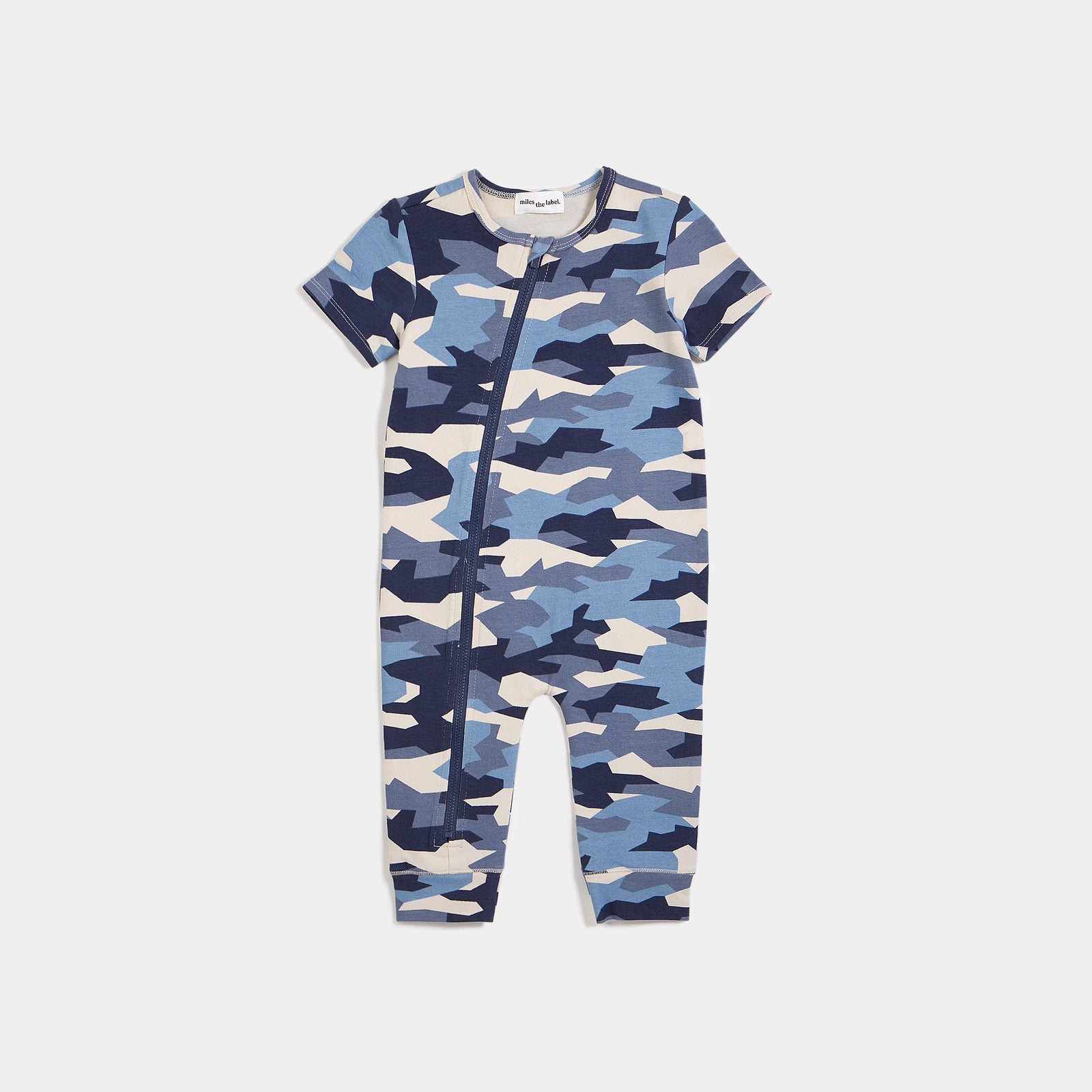Vintage Blue Camo Print Playsuit - Pitter Patter Boutique