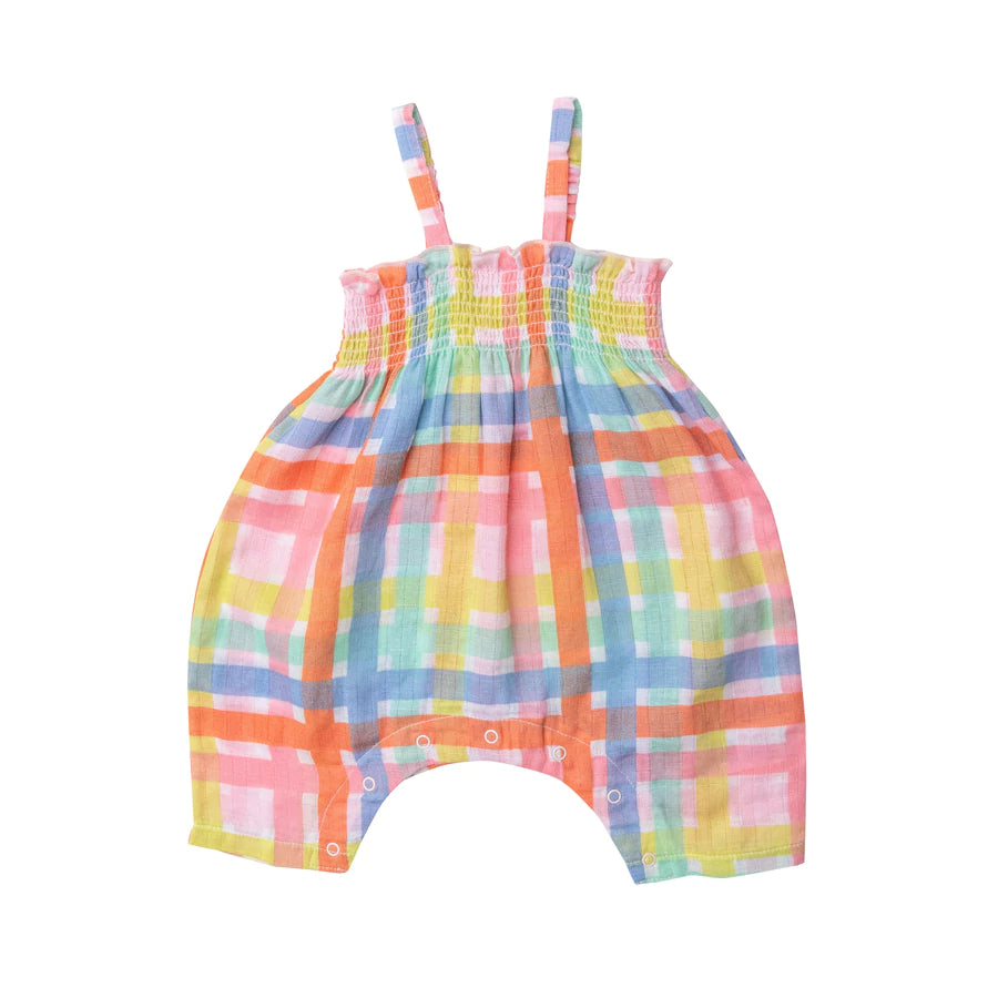 Angel Dear - Muslin Smocked Romper - Pitter Patter Boutique