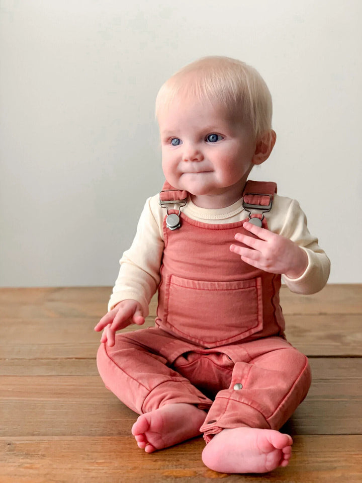 L'oved Baby - Faux Denim Overalls - Pitter Patter Boutique