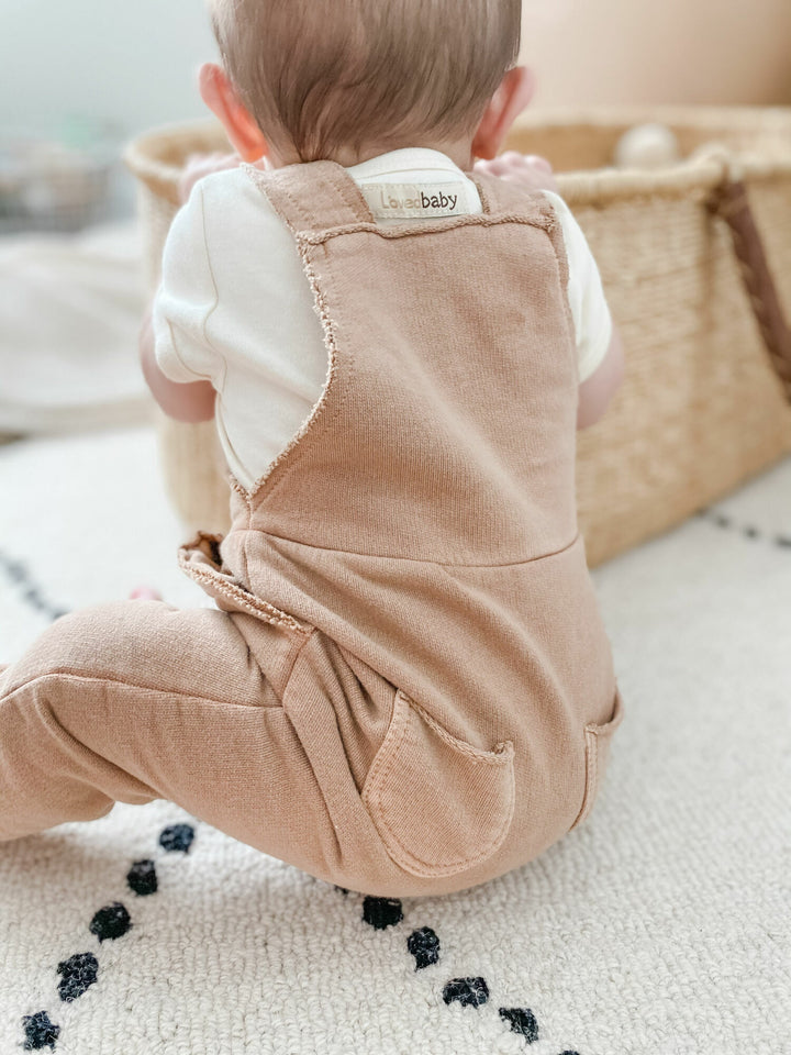 L'oved Baby - French Terry Overall Romper - Pitter Patter Boutique