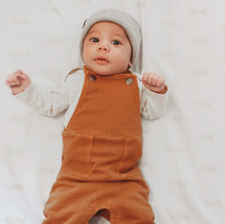 French Terry Overall Romper - Pitter Patter Boutique