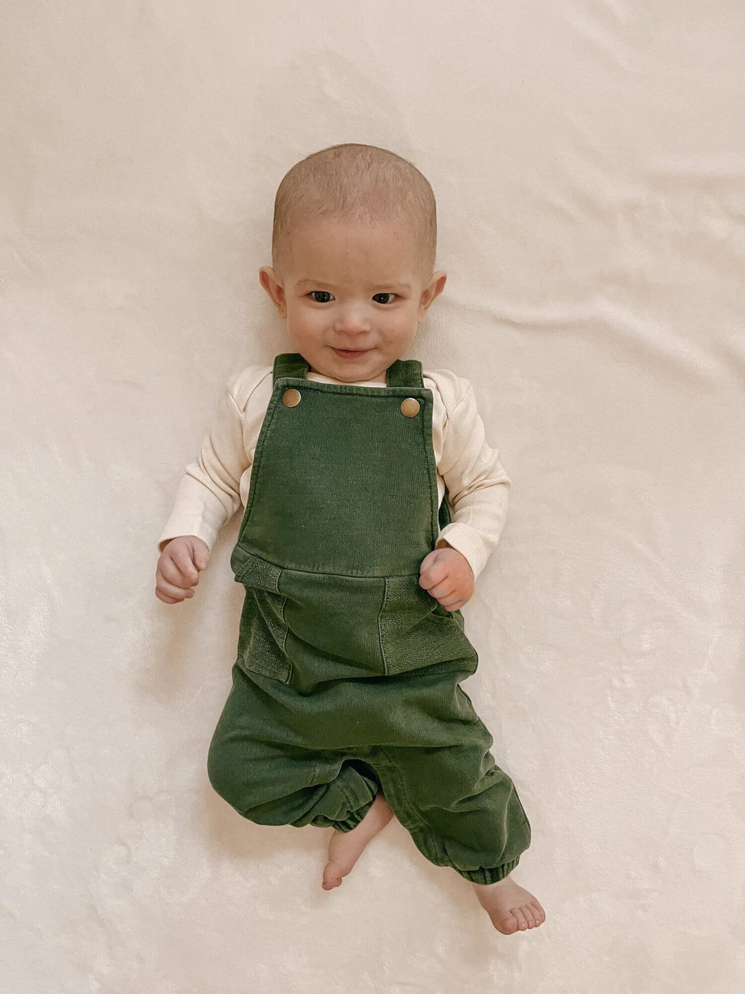 French Terry Overall Romper - Pitter Patter Boutique