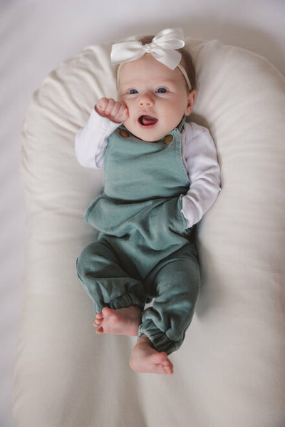 L'oved Baby - French Terry Overall Romper - Pitter Patter Boutique