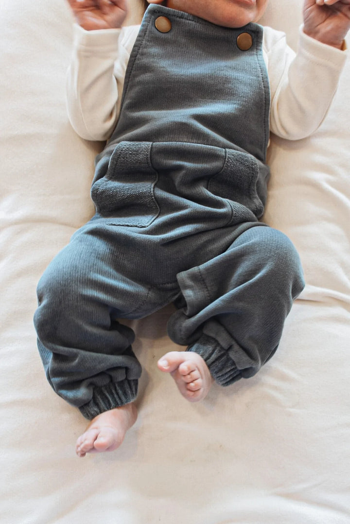 French Terry Overall Romper - Pitter Patter Boutique