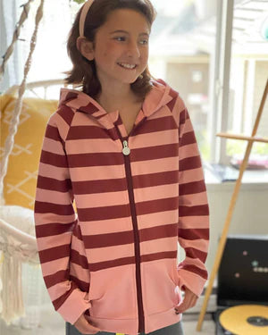 PK Beans Unisex Go To Hoodie - Petal Wide Stripe - Pitter Patter Boutique
